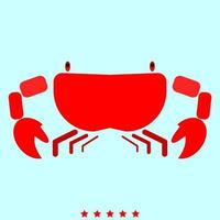 Crab it is icon . vector