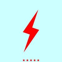 Lightning it is icon . vector