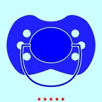 Baby pacifier it is icon . vector