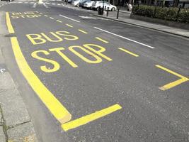 Bus stop sign photo