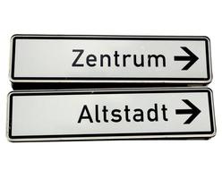 Zentrum centre and Altstadt old town signs photo