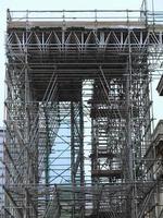 Scaffold in building site photo