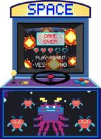 Arcade game machine isolated vector