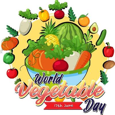 World Vegetable Day banner with vegetables and fruits