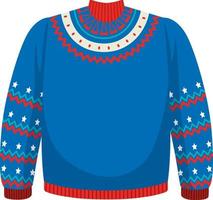 Christmas sweater in cartoon style isolated vector