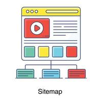 Sitemap icon design, web workflow vector