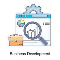 Modern style icon of business development vector