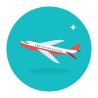 Trendy vector of aeroplane in modern flat style