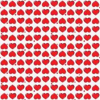 Vector - Abstract seamless pattern of red hearts and polka dot on light pink background. Valentines, wedding. Flat design. Can be use for print, paper, wrapping, origami, fabric.