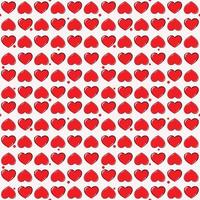 Vector - Abstract seamless pattern of red hearts and polka dot on light pink background. Valentines, wedding. Flat design. Can be use for print, paper, wrapping, origami, fabric.