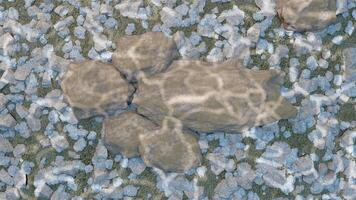 abstract background of Underwater with stone , 3D illustration rendering photo