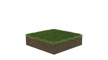 abstract background of mockup terrain floor with dirt and grass, 3D illustration rendering photo