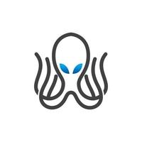 Octopus Alien Logo vector