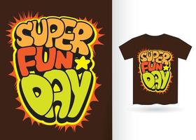 Cartoon style typography for t shirt vector
