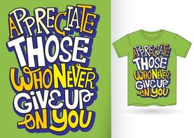 Typography lettering art for t shirt vector