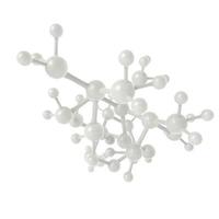 Molecule white 3d on white background photo