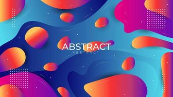 Colorful gradient background design. Abstract colorful geometric background, Gradient liquid shapes background, Dynamic shapes composition vector