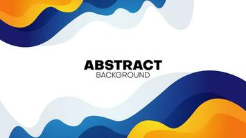 abstract fluid background with blue and orange color on white background. vector illustration