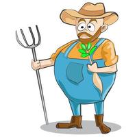 Farmer Cartoon Character vector