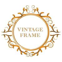 Vintage Circle Swirl Frame vector