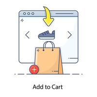 Trendy design of add to cart icon vector