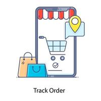 An icon design of global shopping, editable vector