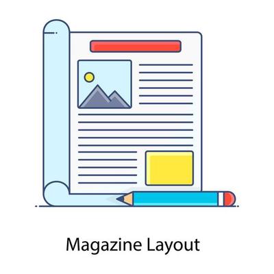 Magazine catalog icon. Outline magazine catalog vector icon for