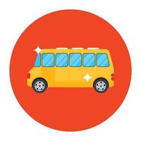 Public vehicle, bus vector in editable flat style