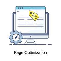Web page optimization icon in editable style vector