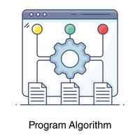 Program algorithm icon design, web workflow vector