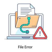 An icon design of file error, editable vector