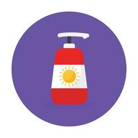 Icon of sunblock in flat design vector