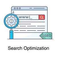 An icon design of search optimization, editable vector