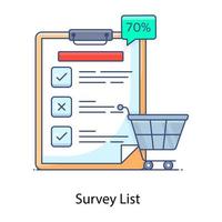 Customer survey list icon in editable design vector