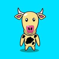 dairy cute cartoon character vector