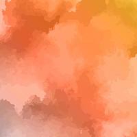 orange abstract watercolor background with drips blots and smudge stains vector