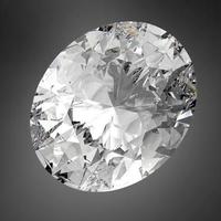 3d Sparkling Oval Diamond photo