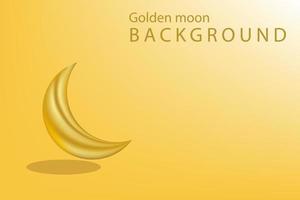 Print Golden moon background, can use for background, wallpaper, banner, poster. vector