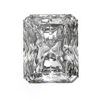 3d Square cut diamond on white photo