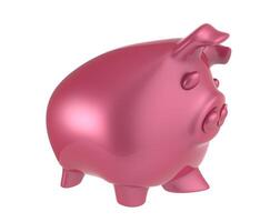 pink piggy bank 3d render photo