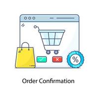 Editable design of order confirmation icon vector