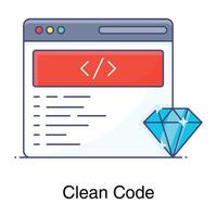 Clean code programming icon in trendy style vector