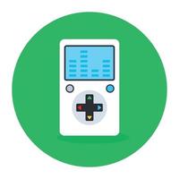 Handheld vintage game icon in modern flat style vector