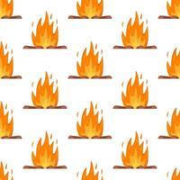 Vector illustration of fire pattern. Beautiful warm print.