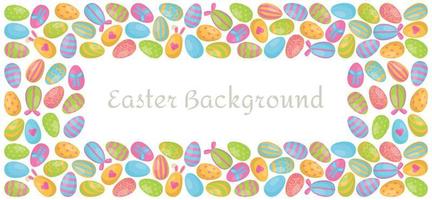pancarta de huevos de pascua. ilustración vectorial de una imagen de Pascua. de un huevo de pascua. iglesia, pascua, creyente, religión. vector