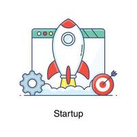 A project startup icon in modern style vector