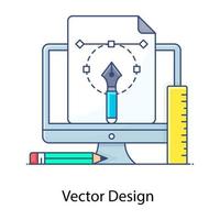 icono de contorno plano de diseño vectorial vector
