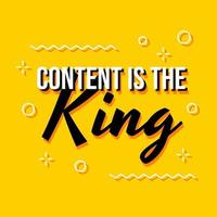 Content is the king web blog writing banner template design vector