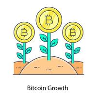 Get this vector of bitcoin growth with scalable quality