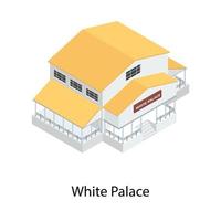 conceptos de palacio blanco vector